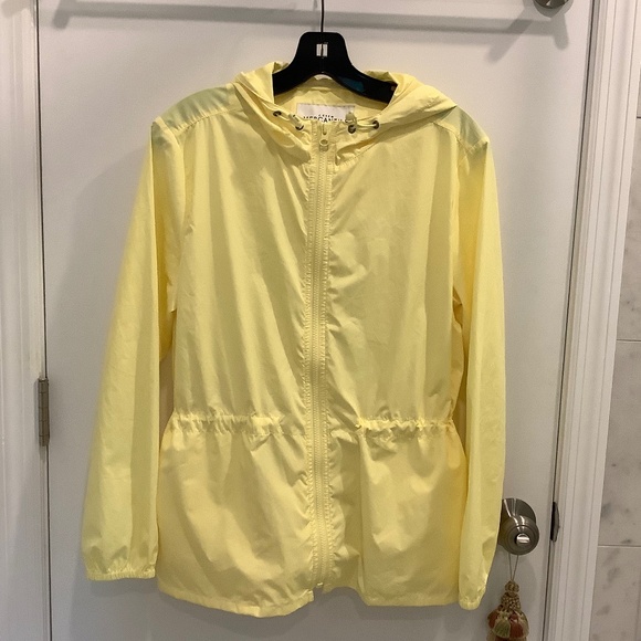 J. Crew Mercantile Yellow Windbreaker Hooded Jacket - Size Small - Picture 1 of 7